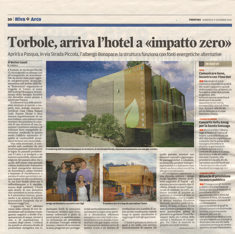 Articolo Il Trentino 09 12 2012